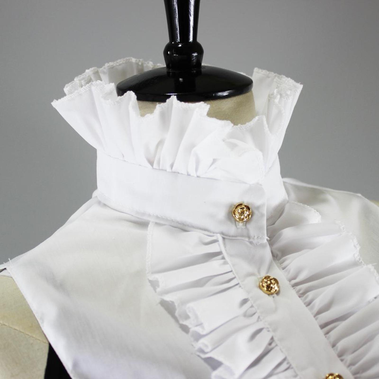 Shirts - Colletto finto in cotone bianco per