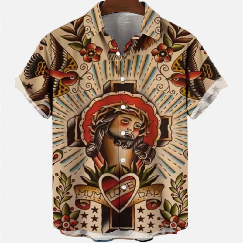 Camicie a maniche corte estive - Vintage Hawaiian Floral Shirt recensione e prezzo