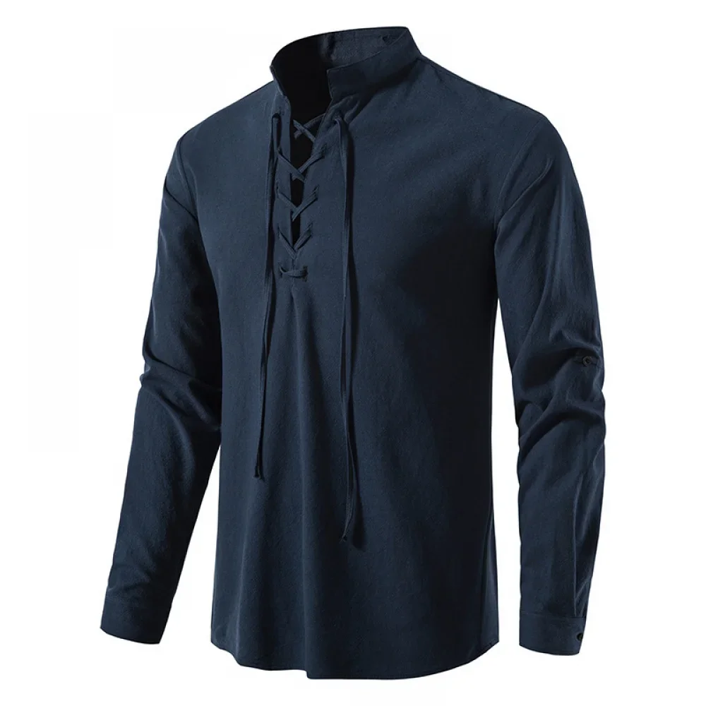 Camicia da pirata da uomo medi - Medieval Gothic Lace Up Pirate Shirt recensione e prezzo