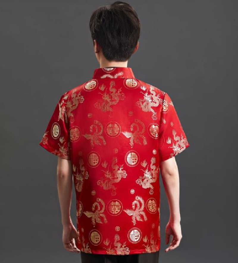 Nuova T-shirt in raso ricamato - Mens Satin Silk Dress Shirt recensione e prezzo