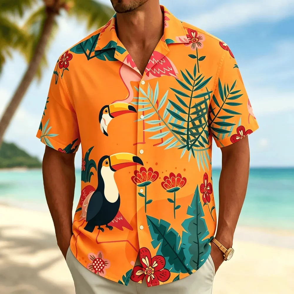 Camicia da uomo a maniche cort - Vintage Hawaiian Floral Shirt recensione e prezzo